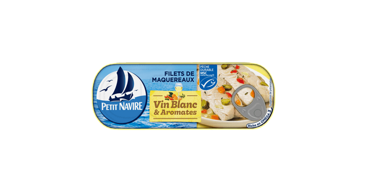 Petit Navire Filets de maquereaux vin blanc & aromates